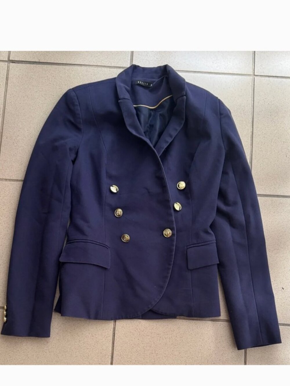 Mohito xs Navy Double-Breasted Women's Blazer Jacket